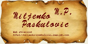 Miljenko Paskulović vizit kartica